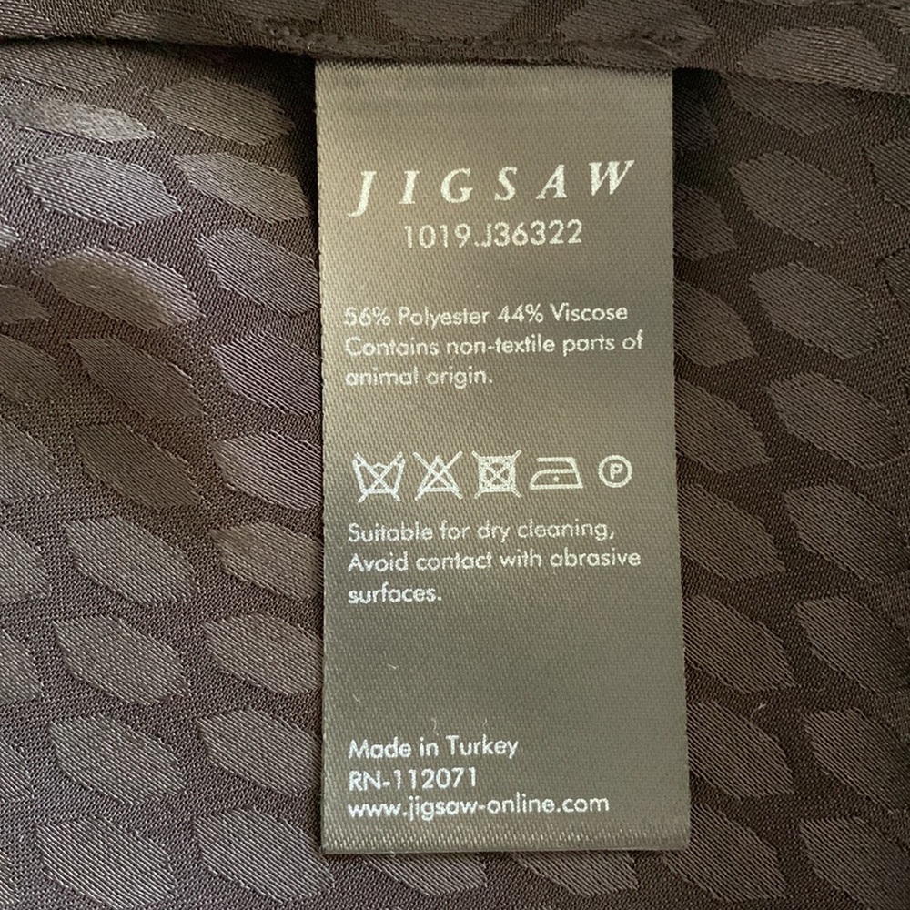Jigsaw black midi wrap around dress - Picture 8 of 10